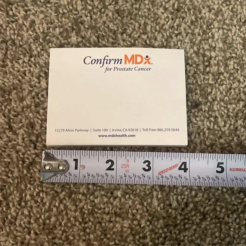 Confirm MDx Drug‎ Rep Pharmaceutical Promo Advertising Sticky Note Pad Prostate